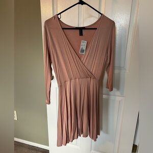 Forever 21 Blush Long Sleeve Dress